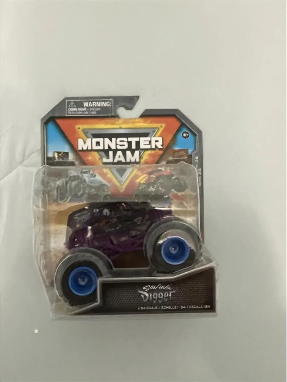 Lot of 3 2025 Spin Master Monster Jam Mud Blasters Megalodon Grave Digger & Son